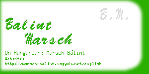 balint marsch business card